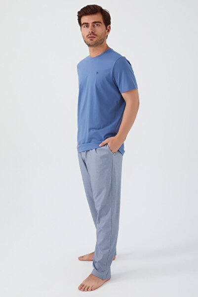 Arnetta Чоловічий піжамний комплект з довгими рукавами - Harmony Океанський синій