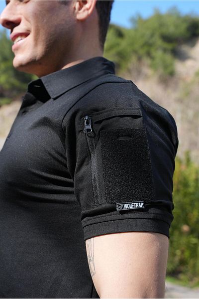 Wolftrap Tactical Kapan 2 τσέπες Polo Neck κοντομάνικο Tactical T-shirt Μαύρο