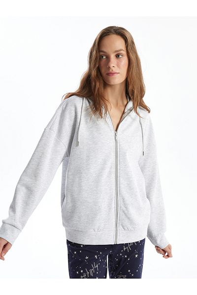 LC Waikiki Top de pijama solid cu glugă pentru femei