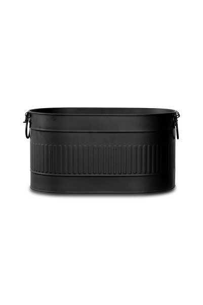 Sandıktan Al Siyah Şömine Oval Kova Odunluk Soba Ve Kuzine Sobalar , Dekoratif Odunluk