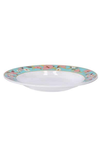 ROYALFORD RF6730 10" Melamine Ware Deep Plate with Floral Design