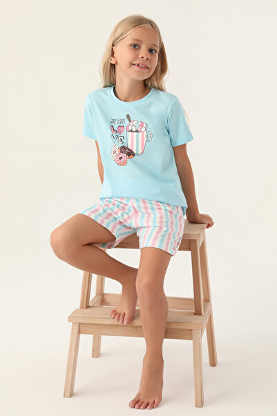 Arnetta Girl's Blue Shorts Suit