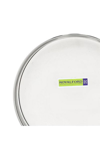 ROYALFORD Khumcha Plate, 26cm Stainless Steel Serving Plate , RF10159