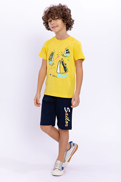 Rolypoly Erkek Çocuk Sarı Bermuda Takım