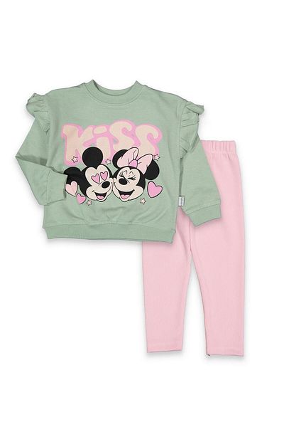 baby flamindo Baby Flamindo Kiss Printed Leggings 2 Threads Girl's Tracksuit Set