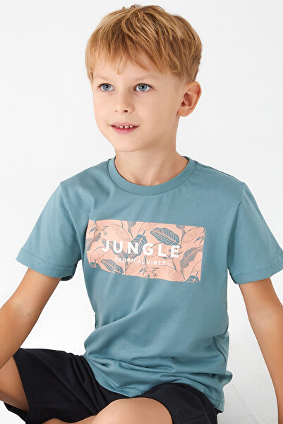 Arnetta Jungle Green Boy Bermuda Suit