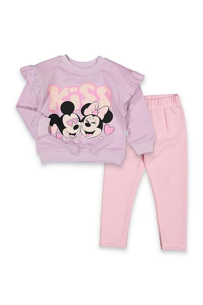 baby flamindo Baby Flamindo Kiss Printed Leggings 2 Threads Girl's Tracksuit Set