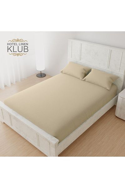 Hotel Linen Klub 350TC Cotton 3-Piece King Fitted Sheet Set - Luxury and Hotel Quality, Deep Pocket for a Perfect Fit