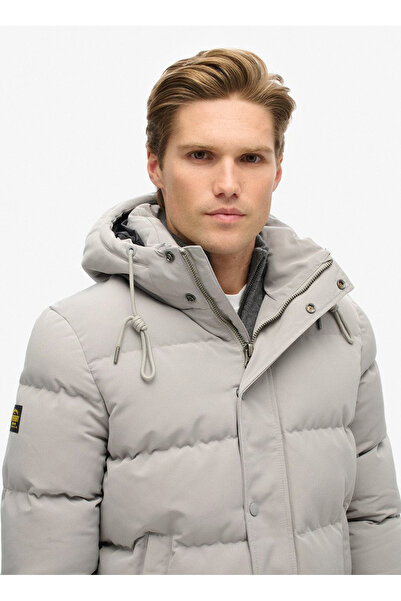 SUPERDRY Gri Erkek Mont M5011743AB1X_EVEREST SHORT HOODED P