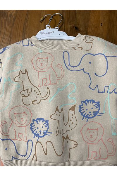 baby flamindo Baby Flami̇Ndo Safari̇ Printed 3 DrawstrinġK Baby Boy Set