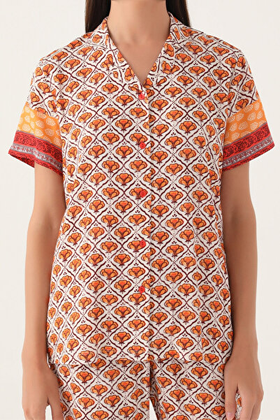 Pierre Cardin Kadın Kırmızı Gömlek Pijama Takım