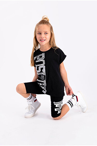 Rolypoly Girl's Black Bermuda Suit