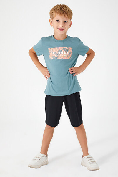 Arnetta Jungle Green Boy Bermuda Suit