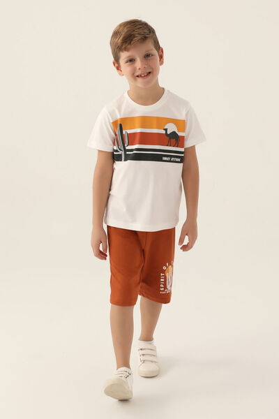 Rolypoly Κοστούμι για αγόρι λευκό βερμούδα