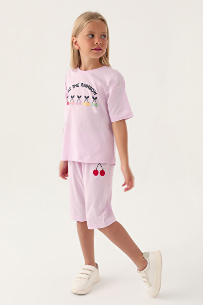 Rolypoly Girl's Purple Capri Set