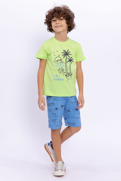 Rolypoly Boy's Green Bermuda Suit