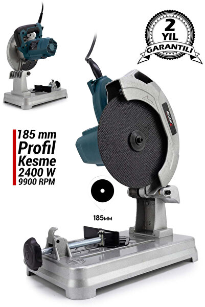 Millian 185 mm 2400 W Bakır Sargılı Çelik Dişli Ahşap Seramik Metal Profil Ke...