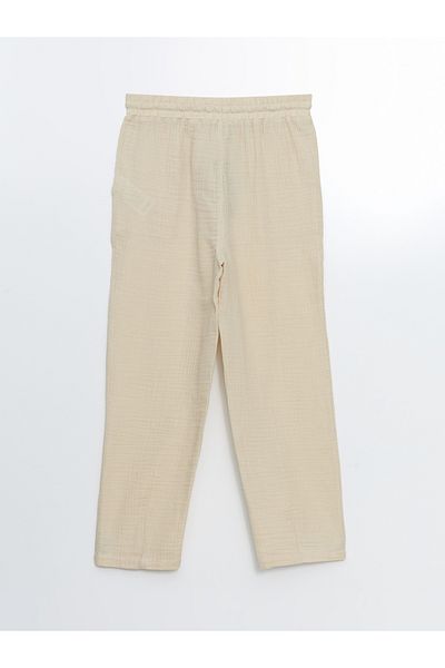 LC Waikiki Pantaloni de damă cu picioare largi și talie elastică