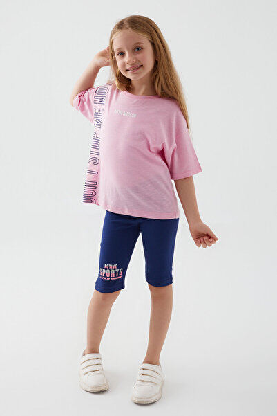 Rolypoly Girl's Pink Bermuda Set