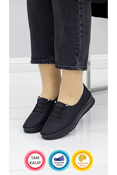 Linamoor Kadın Anne 4 Nokta Ortopedik Terletmez Kaymaz Anatomik Taban Ayakkab...