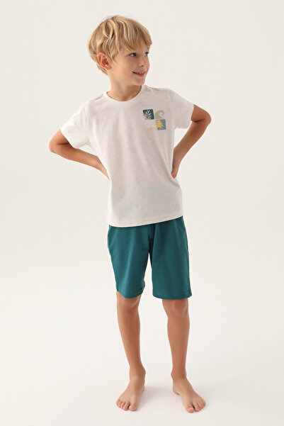 Arnetta Boy's Cream Bermuda Suit