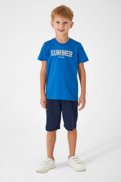 Arnetta Boy's Blue Bermuda Suit