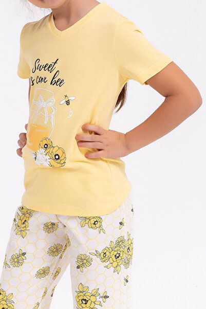 Rolypoly Sweet As Can Bee Sarı Kız Çocuk Pijama Takımı
