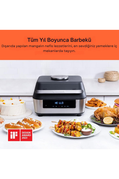 Nutricook Smart İç Mekan Izgara ve Air Fryer XL 8.5L, 1760W, Akıllı Termometreli