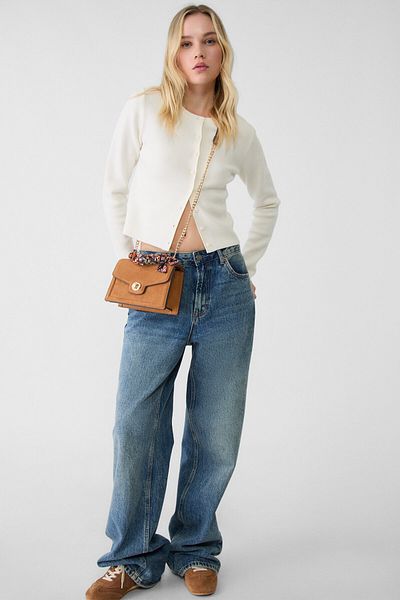 Stradivarius Basic crossbody bag with scarf