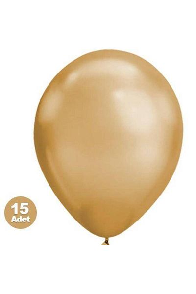Parti Dükkanım Gold Balloon Metallic 15 Pieces