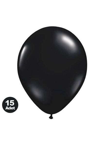 Parti Dükkanım Black Balloon (15 Pieces)