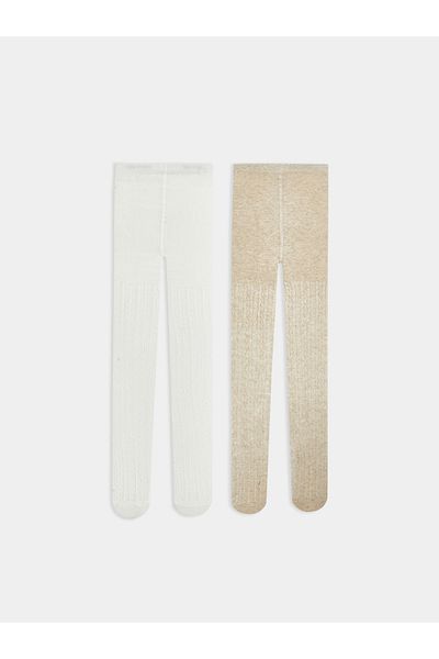 LC Waikiki Self Patterned Baby Girl Pantyhose 2 Pack