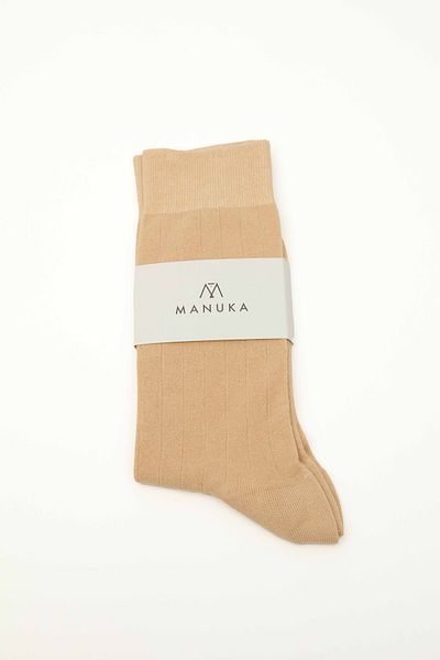Manuka Класически пясъчни чорапи с кабел