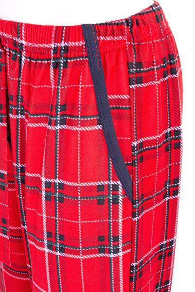 GRSN Kadın Deseni Cepli Süet Rahat Pijama Altı