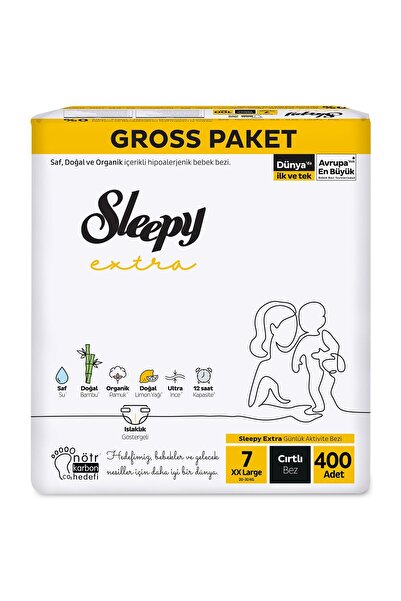 Sleepy Extra Günlük Aktivite 7 Numara Xx Large 400'lü Bebek Bezi
