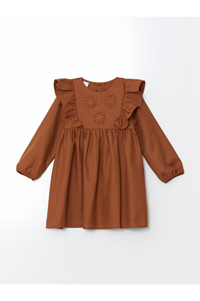 LC Waikiki Bisiklet Yaka Kız Çocuk Gabardin Elbise