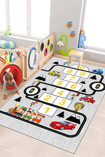 stylehome ÖZEL TASARIM DİJİTAL BASKILI  KAYMAZ TABAN ÇOCUK ODASI HALISI