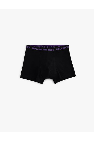 Koton Σετ Boxer 3 τεμαχίων με λεπτομέρεια από βαμβακερή στάμπα