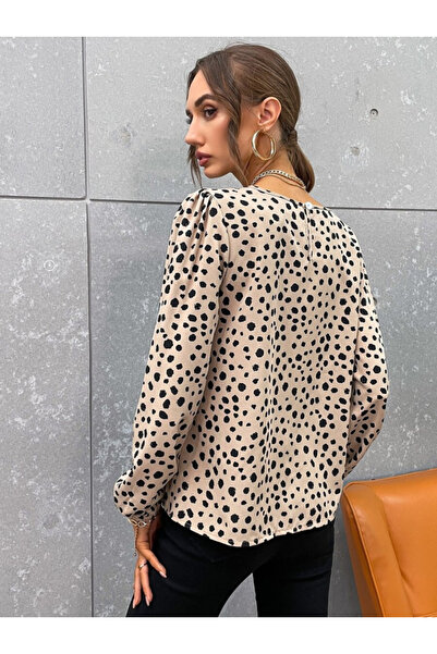 JANES Дамска блуза с дълъг ръкав и шарки