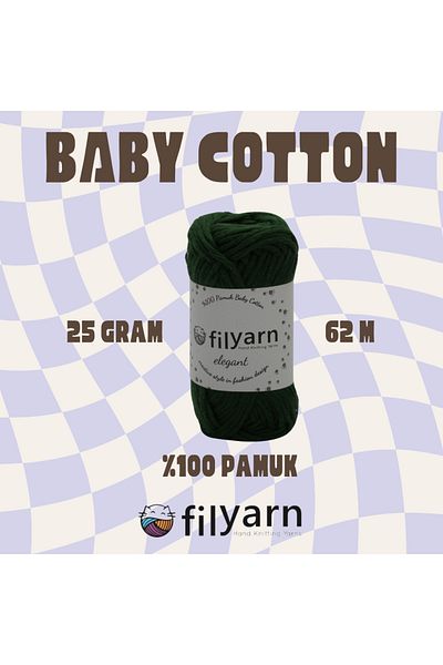 Filyarn 25 γραμμάρια Oeko-tex Certified Baby and Vest νήμα - Πλεκτό στο χέρι βαμβακερό νήμα