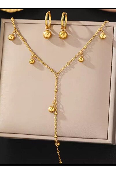 Shiklik MODA طقم مجوهرات نسائي مكون من قطعتين، سلسلة كروية مطرزة بالخرز، قلاد...