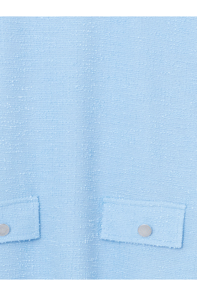 LC Waikiki Crew Neck Girls Tweed Blouse and Shorts Skirt