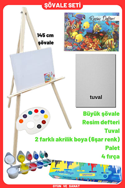 O&S Oyun ve Sanat Eğlen-Üret Şövale Resim Boyama Başlangıç Seti - (ŞÖVALYE), ...