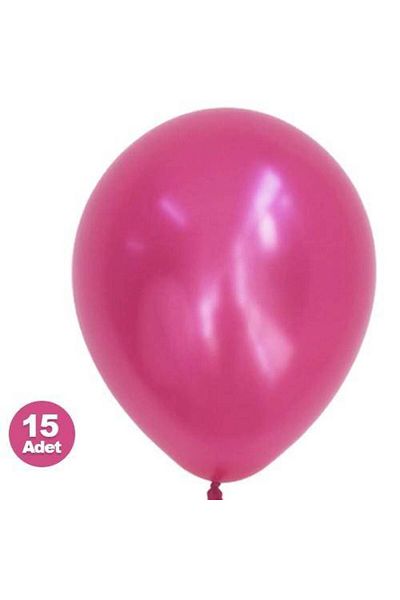 Parti Dükkanım Fuchsia Balloon Metallic 15 Pieces