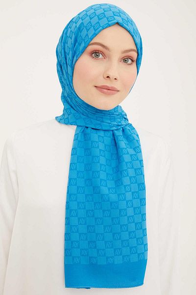 Armine Trend Ultra Light A Logo Sky Blue Shawl 18-23051