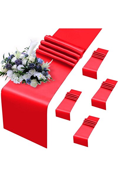 EVYA 40X140 cm Glossy 100% Satin Runner - Special Day Presentation, Stain-Proof American Service