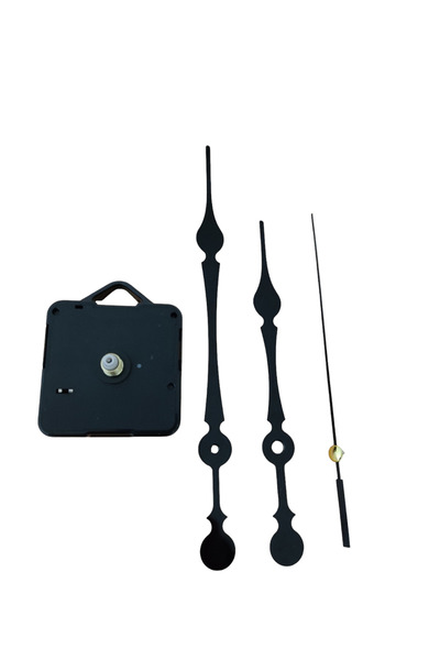 EXİZ TİCARET Saat Mekanizması, Akar Sessiz Duvar Saat Mekanizması 16 Mm Şaft -akrep-yelkovan-saniye-askılı