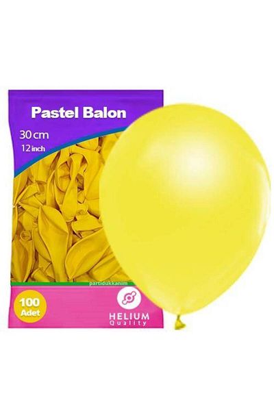 Parti Dükkanım Yellow Balloon 100 Pieces