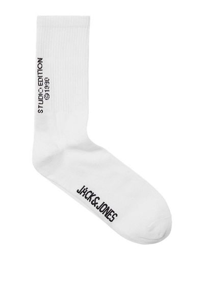 Jack & Jones Тенис чорапи JACK&JONES Jacbora - 12256197 Бяло и черно