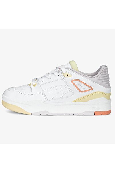Puma Slipstream Γυναικεία Αθλητικά Παπούτσια από Γνήσιο Δέρμα Λευκό Κίτρινο Γυναικεία Αθλητικά Παπούτσια Casual